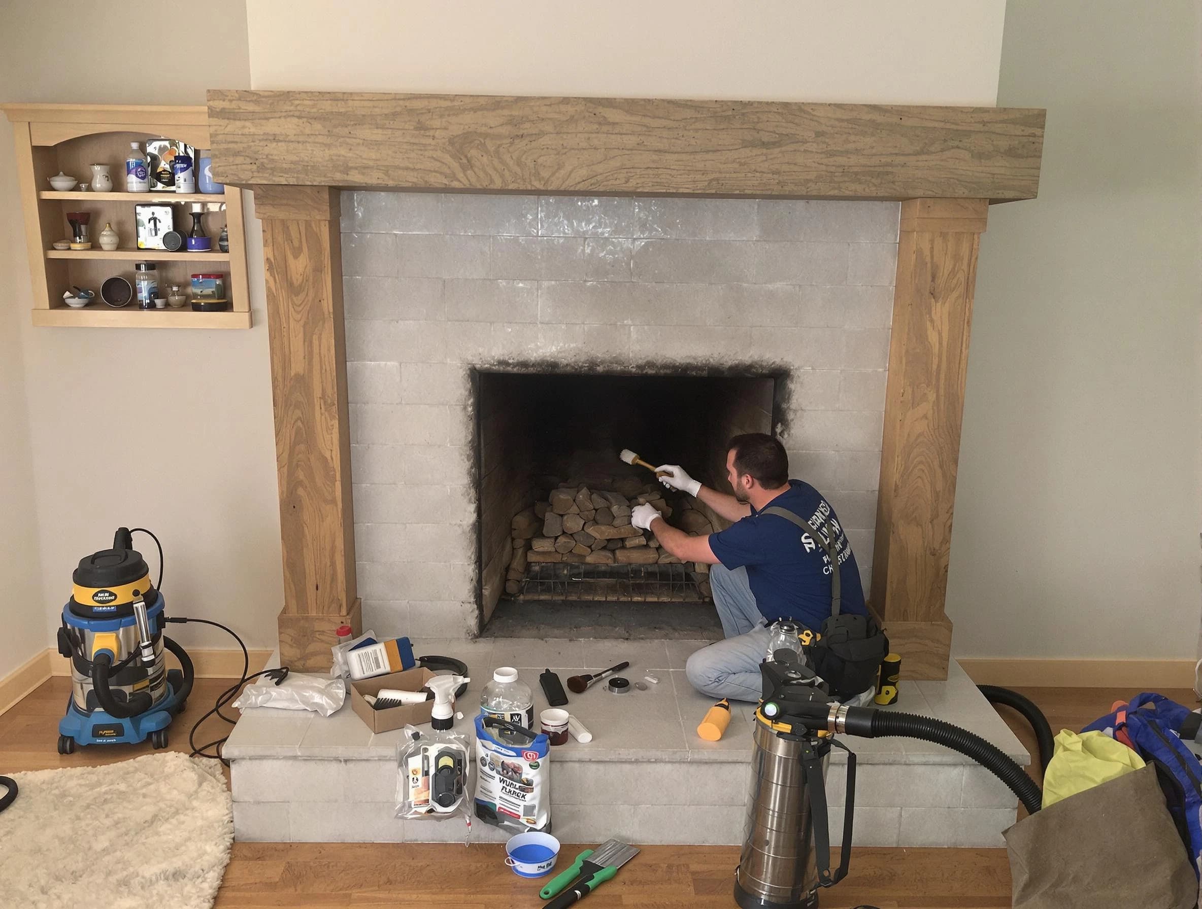 Detailed creosote removal process by Lexington Chimney Sweep in Lexington, MA