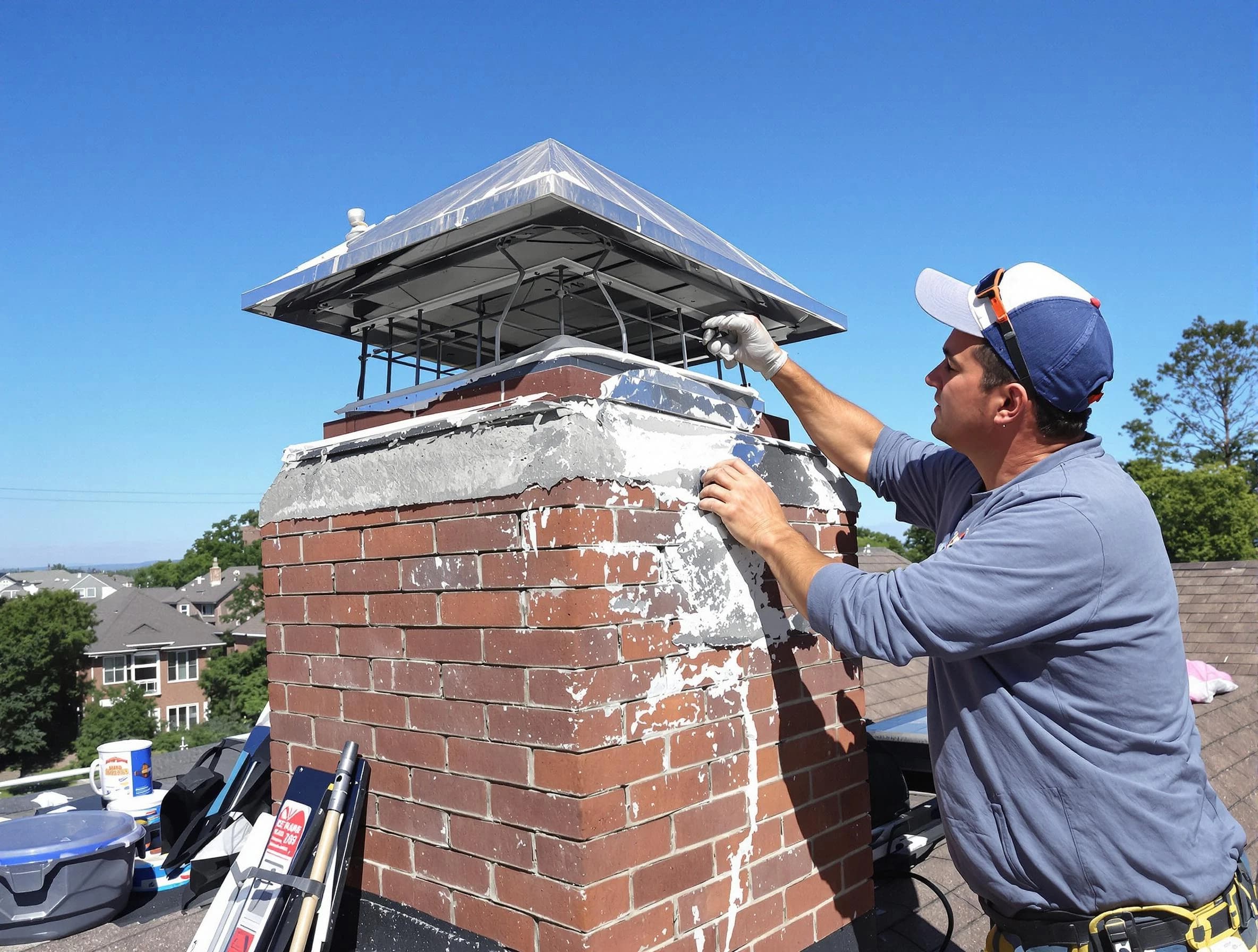Chimney Crown Services service in Lexington, MA