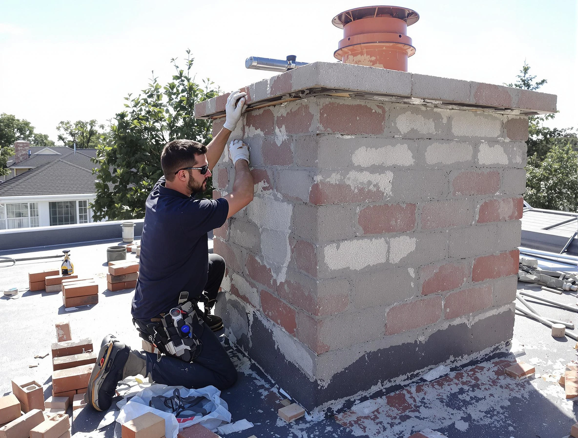 Advanced chimney repair process by Lexington Chimney Sweep in Lexington, MA