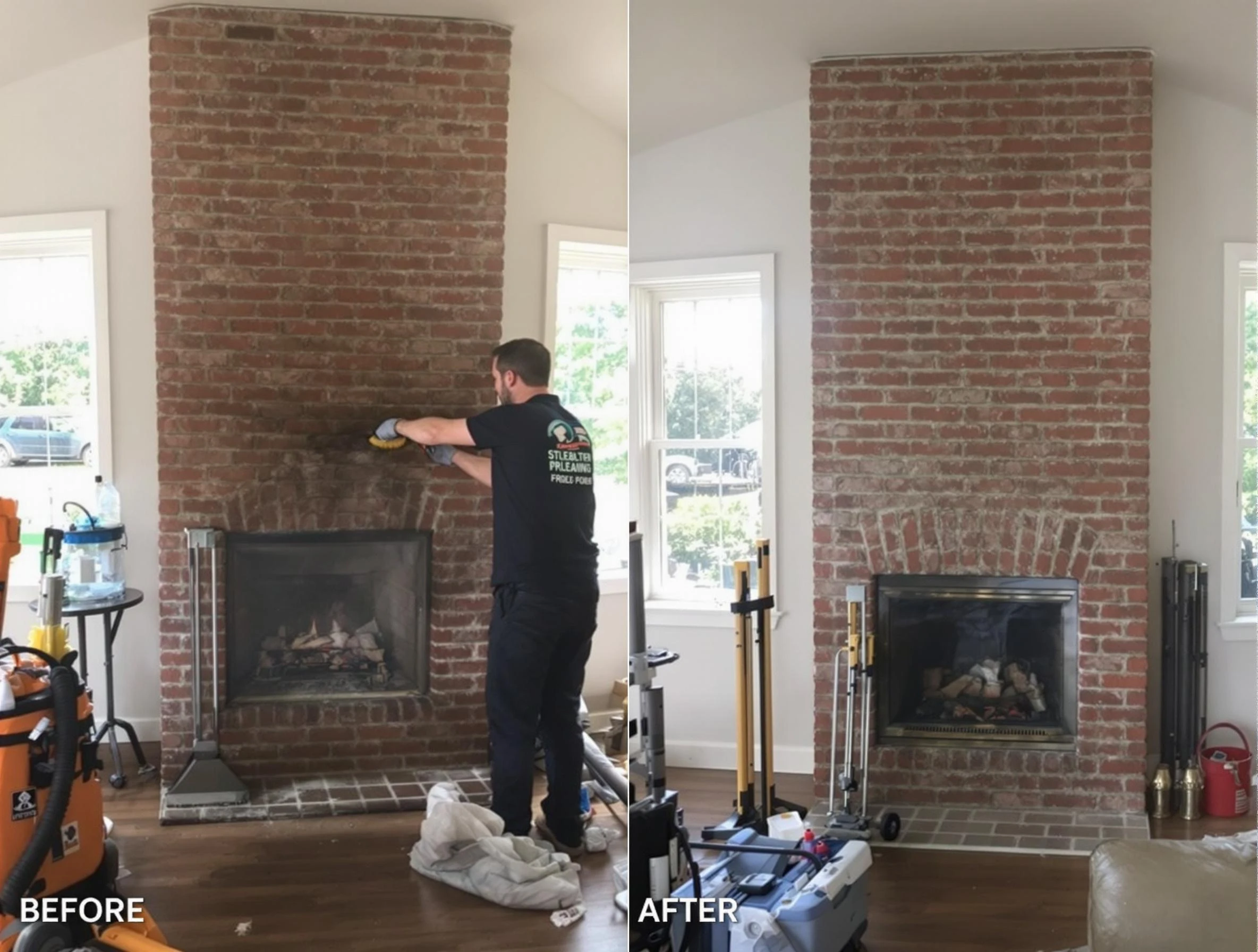 Finished chimney sweeping service by Lexington Chimney Sweep in Lexington, MA