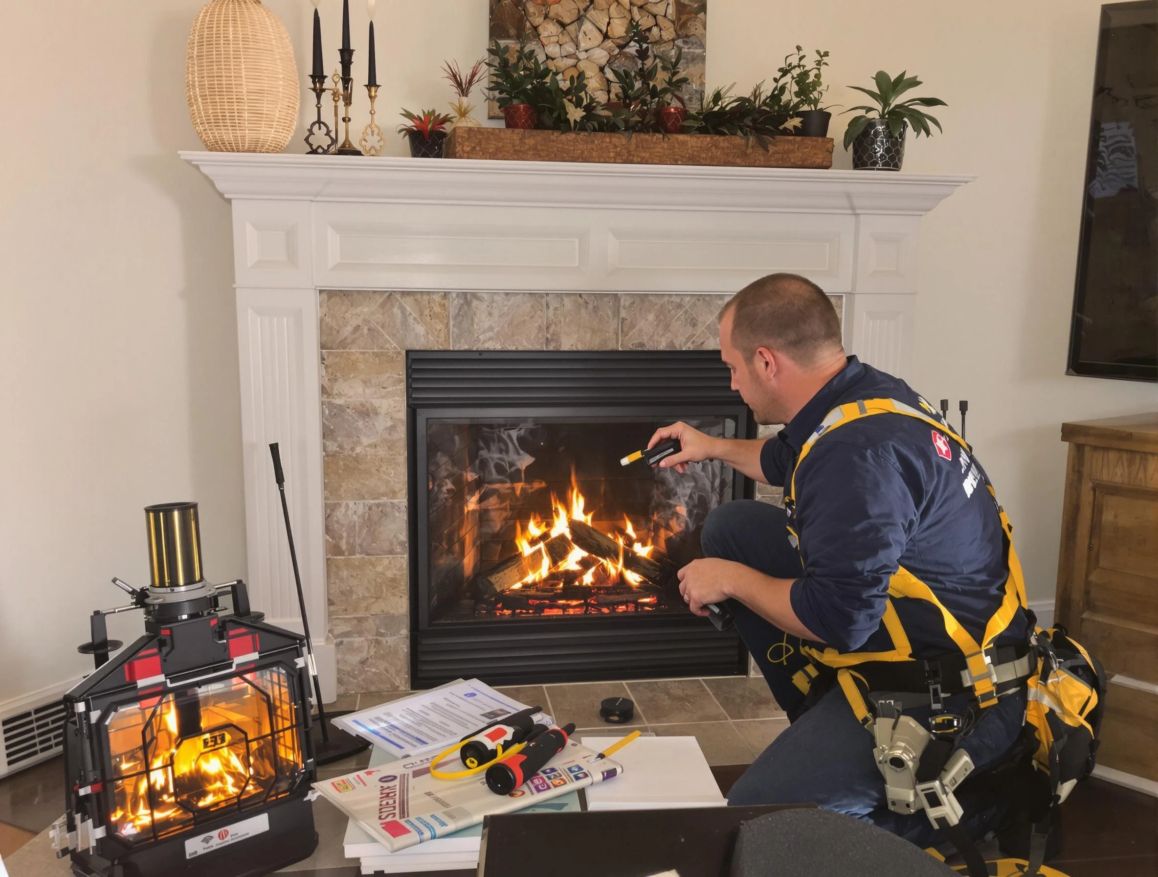 Safety-focused fireplace inspection by Lexington Chimney Sweep in Lexington, MA