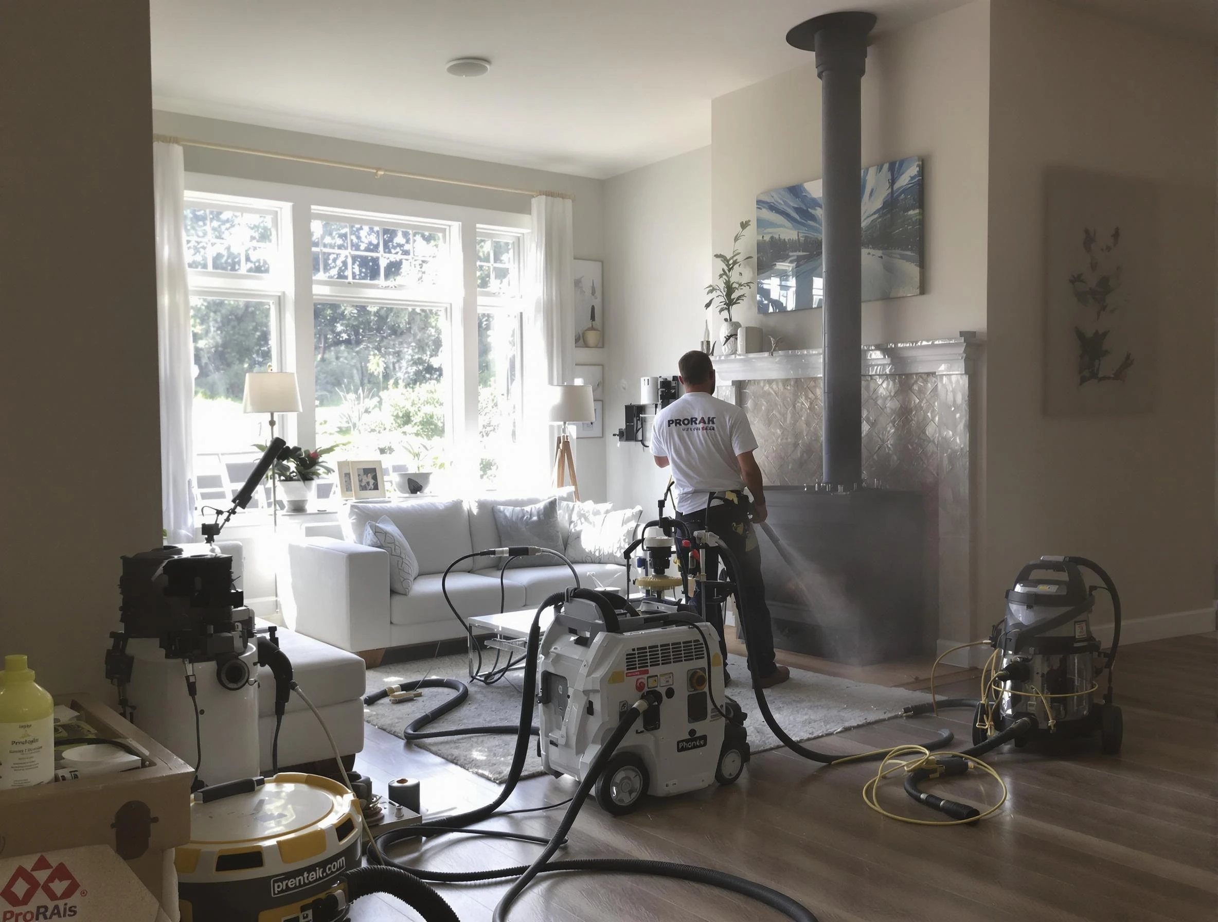 Soot removal service by Lexington Chimney Sweep for a fireplace in Lexington, MA